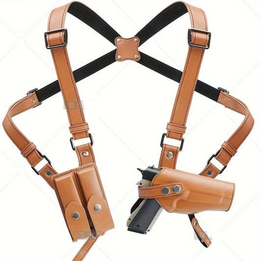 New Universal Vertical Shoulder Strap Holster Type 92 1911 Leather