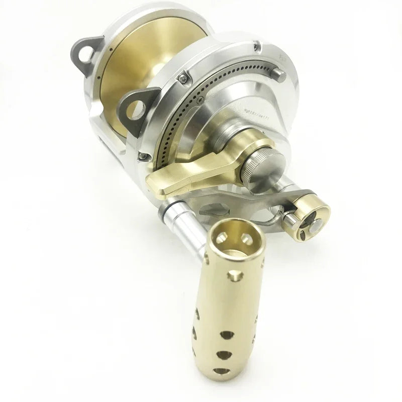Big Boat Fishing Reels, Sea Saltwater Windlass, Slow Jigging Reel, Metal Coil, MT50 Max Drag 30 Kg Brake Casting Wrap Drums the