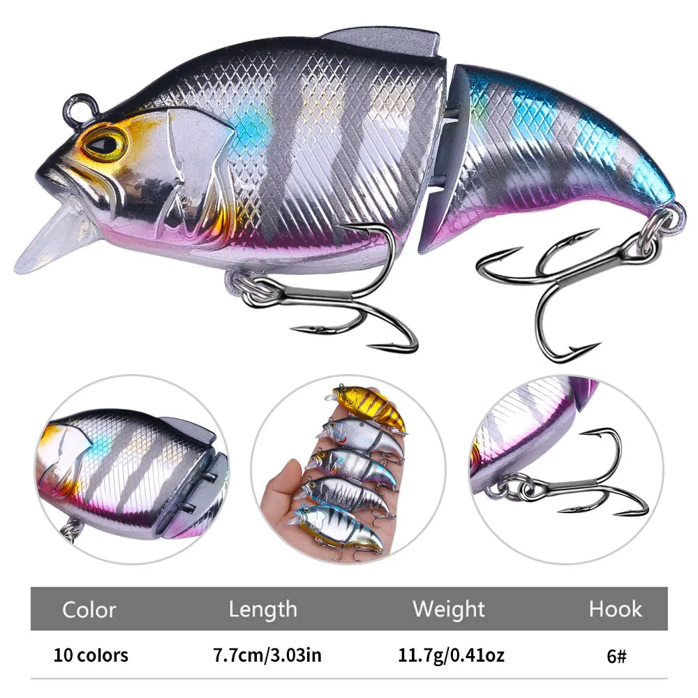 10pcs 7.7cm 11.7g Fishing Lures set Swimbait Wobbler Artificial Hard Bait Joint Bait Predator Minnow Lure Pike Bass fishing good