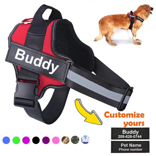 Personalized Dog Harness NO PULL Reflective Breathable Pet Harness Vest For Small Large Dog