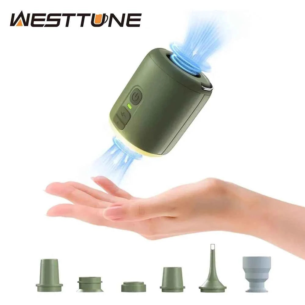 WESTTUNE Tiny Air Pump  4.5kPa  with Magnetic Design for Inflatable Air Mattress Sleeping Pads