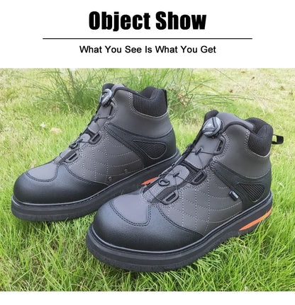 Fly Fishing Shoes, Fishing Waders Shoes, Felt Sole With Or Without Nails Fishing Boots, Self-lock Hunting Fishing Equipment
