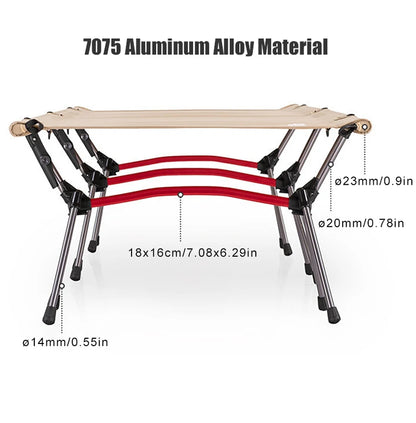 WESTTUNE Camping Cot with Leg Extenders Portable Folding Bed Ultralight Aluminum Alloy