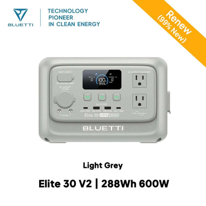 【Renew】BLUETTI Elite 30 V2 Portable Power Station 288Wh 600W Peak Large Capacity Solar Generator