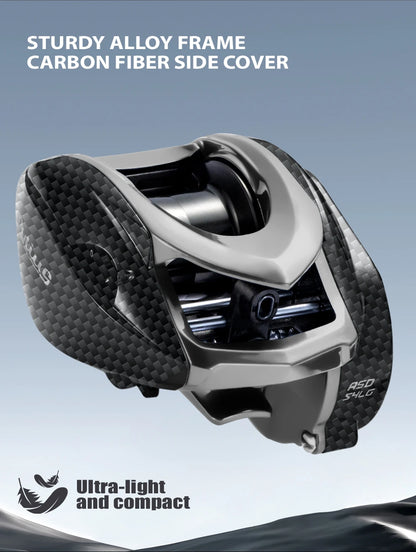 SOLOKING ASHMOON Alloy Baitcasting Reel 12+1BB 6KG Power Long Handle