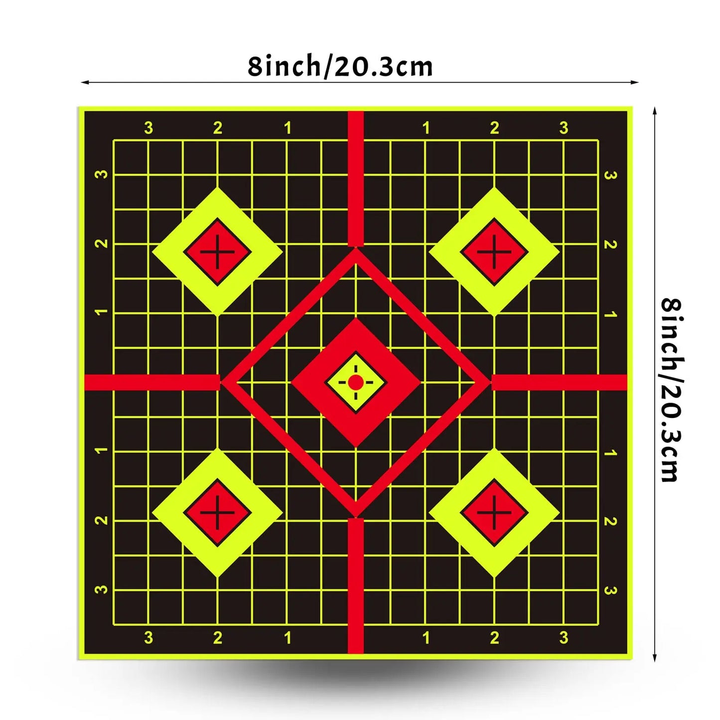 JOAXOR Splatter Adhesive Targets Stickers With Yellow Effect Square 12x12 Inch