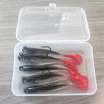 5pcs/lot Fishing Lures 80mm 9.5g Soft Lure Wobblers T Tail Soft Bait Artificial Baits Swimbait for Pike Bass Lure