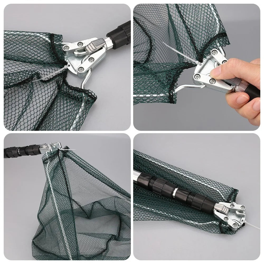 190cm 130cm 55cm Telescopic Landing Net Folding Fishing Pole Extending