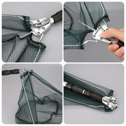 190cm 130cm 55cm Telescopic Landing Net Folding Fishing Pole Extending