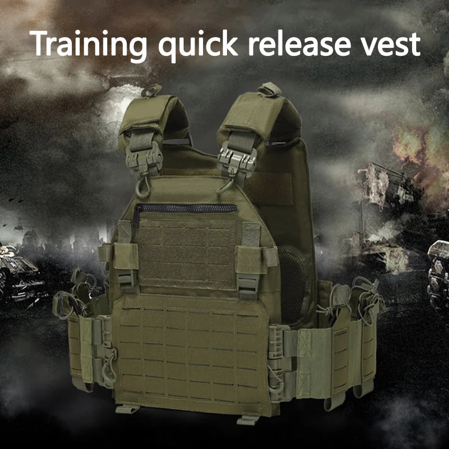 Outdoor training vest multi-functional MOLLE expansion convenient quick release vest waterproof and wear-resistant