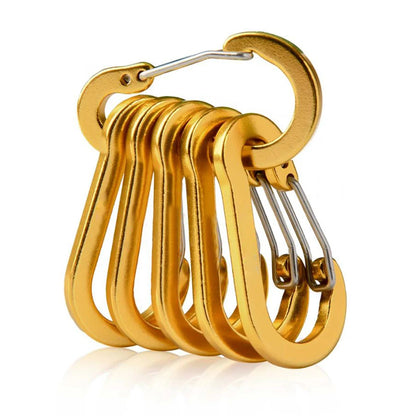 1-12PCS Carabiner Clip Set Tourist Hooks Aluminium Alloy  Carbin Buckle  Camping Karabiners