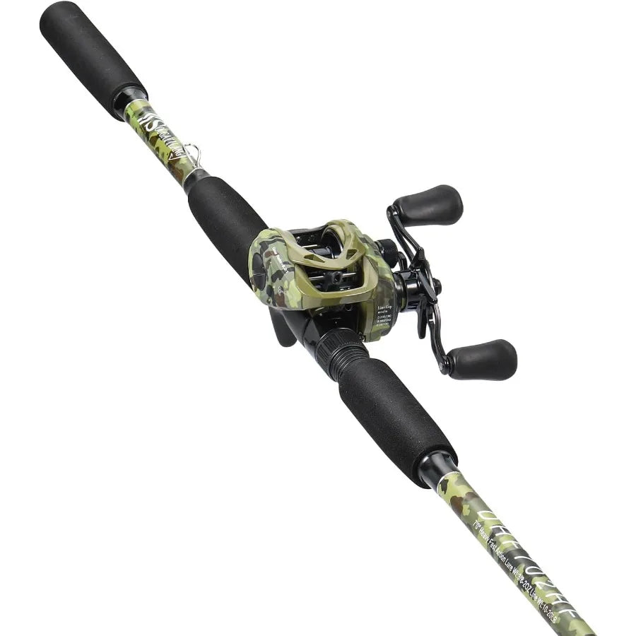 Fishing Pole Casting Reel Combo with Durable Rod Handle Medium Heavy  Steelhead 7'0