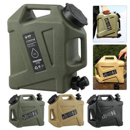 12L Camping Water Container Large Capacity No Leakage BPA Free