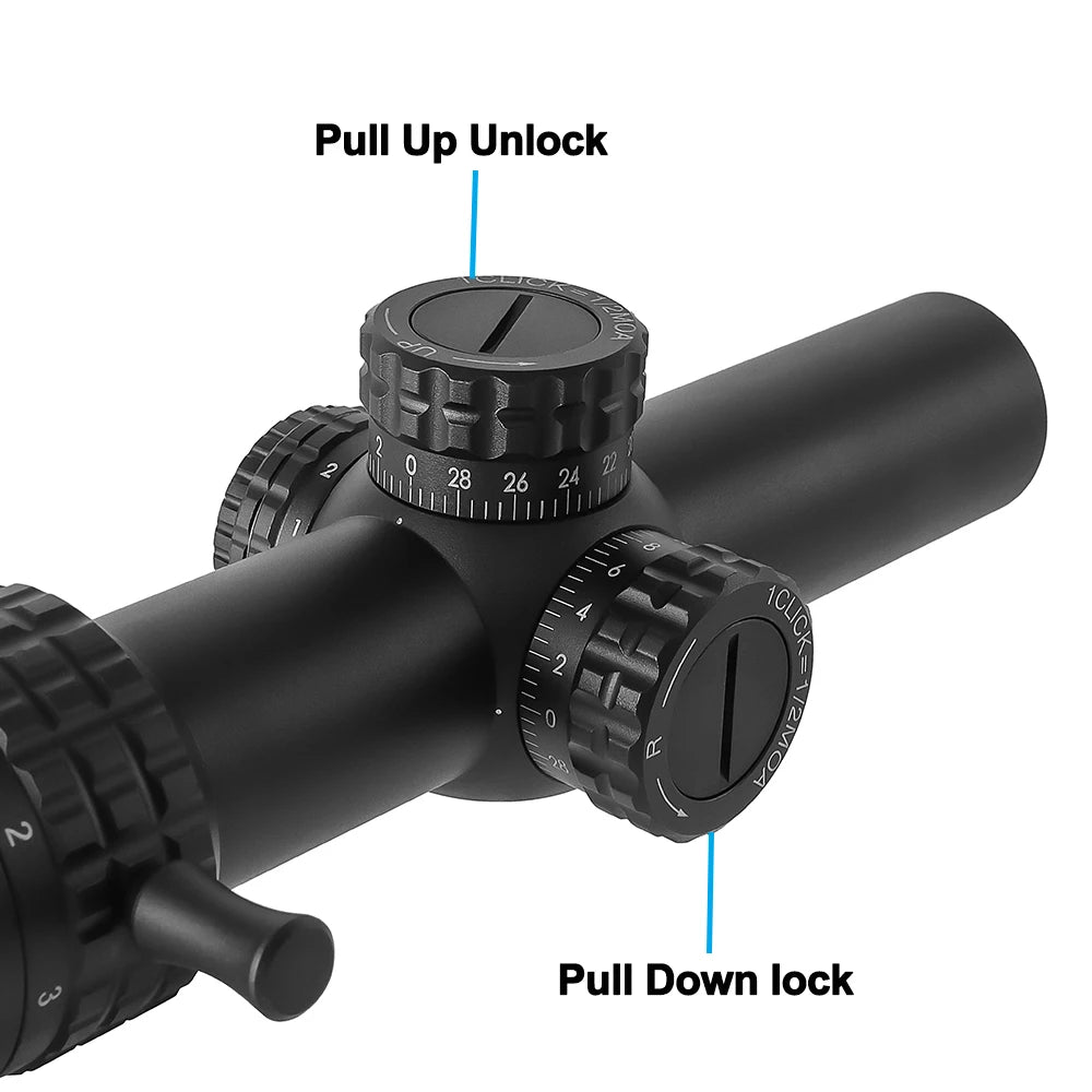 1-5X24 Tactical Optical Scope Red and Green Illuminated