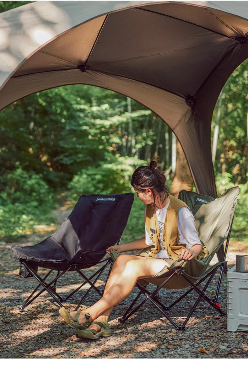 Naturehike Sea Star Recliner Outdoor Folding High Back Moon Chair 2-Position Adjustable Portable