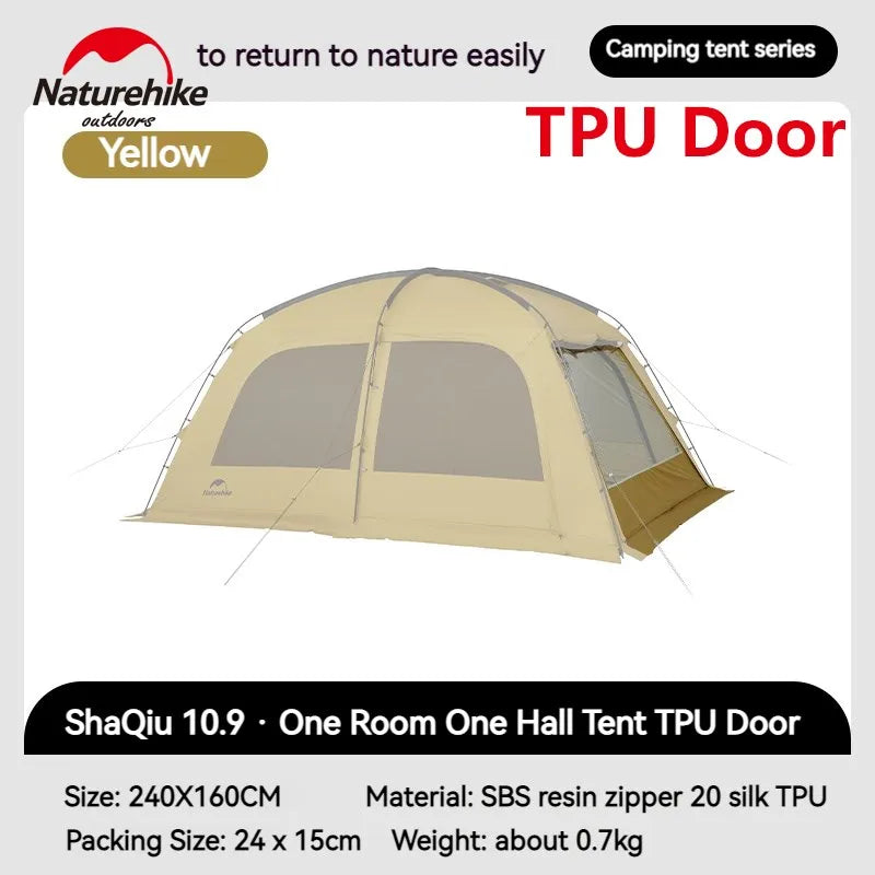 Naturehike Dunes 10.9 Camping Tent 6 People 4 Seasons Dome Extended Canopy Outdoor Waterproof Large  Tent With Chimney Hole