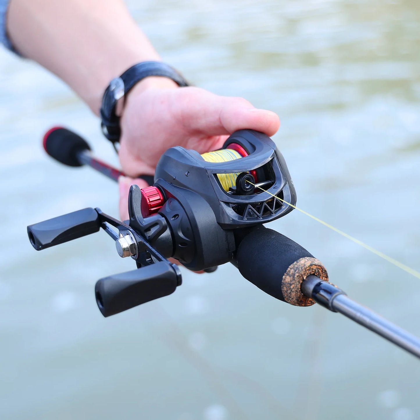 Sougayilang Baitcasting Fishing Rod and Reel Combo 5Section Fishing Rod and 7.2:1 Gear Ratio Reel Full Kit