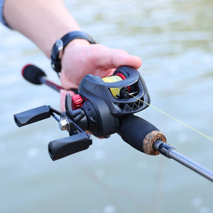 Sougayilang Baitcasting Fishing Rod and Reel Combo 5Section Fishing Rod and 7.2:1 Gear Ratio Reel Full Kit