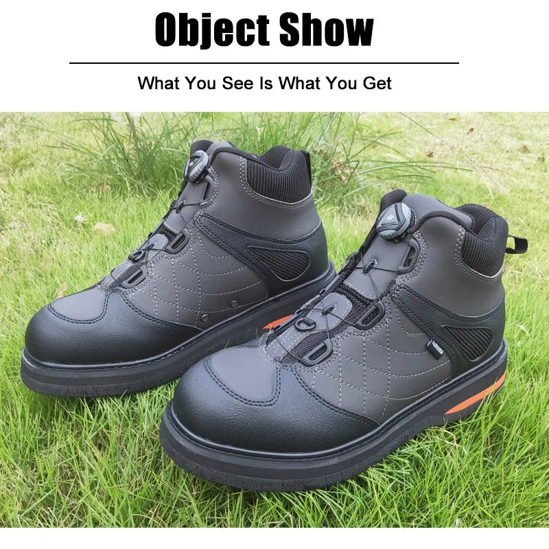 Fly Fishing Shoes, Fishing Waders Shoes, Felt Sole With Or Without Nails Fishing Boots, Self-lock Hunting Fishing Equipment