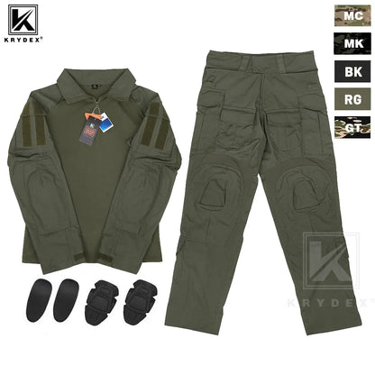 KRYDEX Tactical Combat G3 Uniform Set Outdoor Hunting Gen3 Camouflage Shirt & Pants