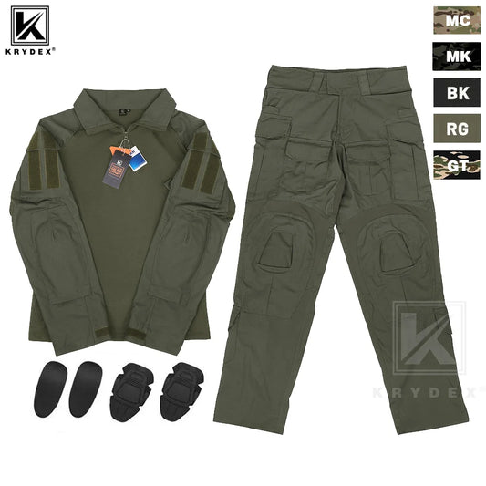 KRYDEX Tactical Combat G3 Uniform Set Outdoor Hunting Gen3 Camouflage Shirt & Pants