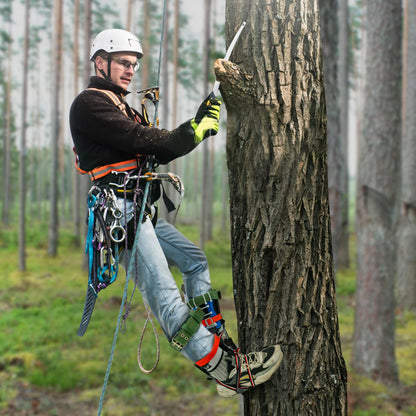 Tree Climbing Spikes Kit w/Safety Harness Gloves Double Teeth