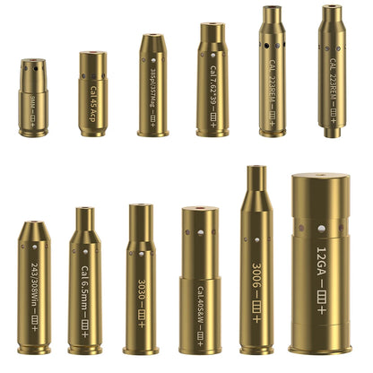 9MM Optics Cartridge Red Dot Laser Bore Brass 9MM Bore Boresighter