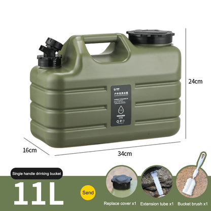 10/11/12L Drinking Water Container with Spigot Leakproof Camping Water Tank Large Capacity