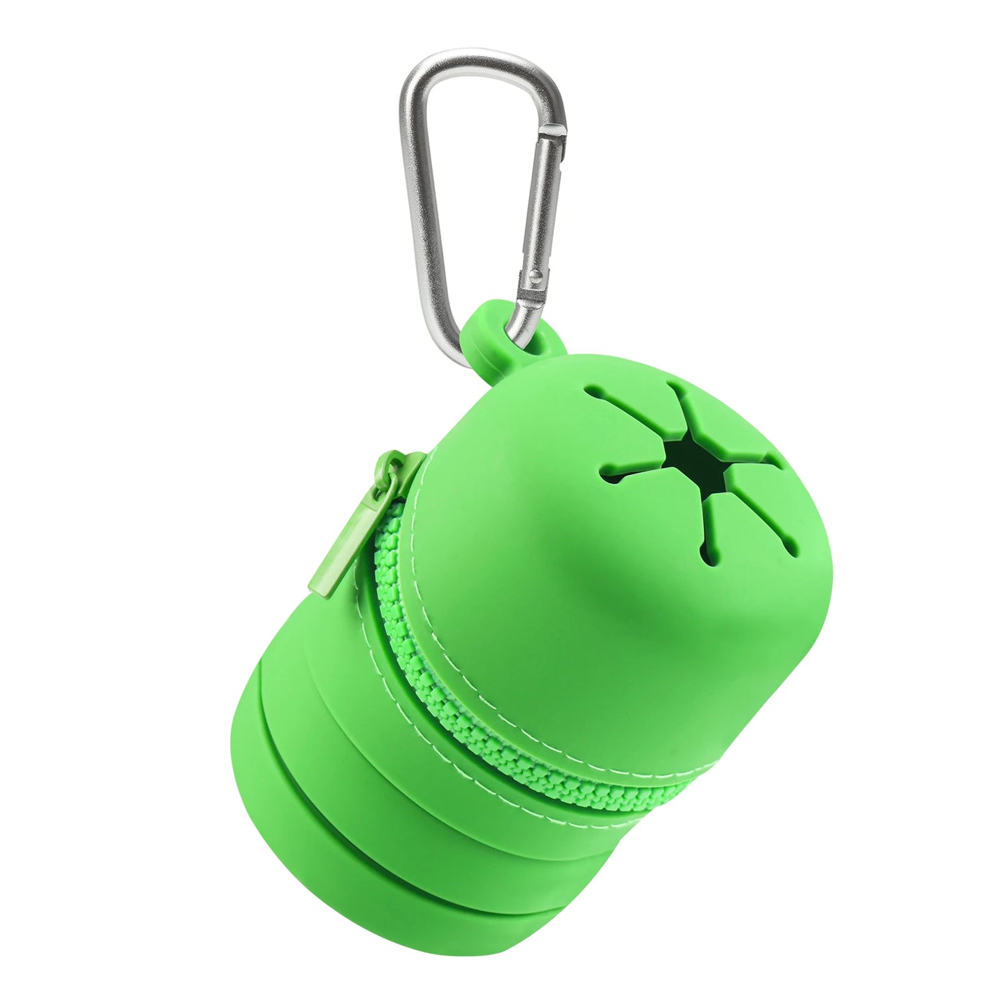 Fly Fishing Box Foldable Silicone Boxes With Zipper Portable Multifunctional Trash Can With Carabiner Clips Fishing Accessories