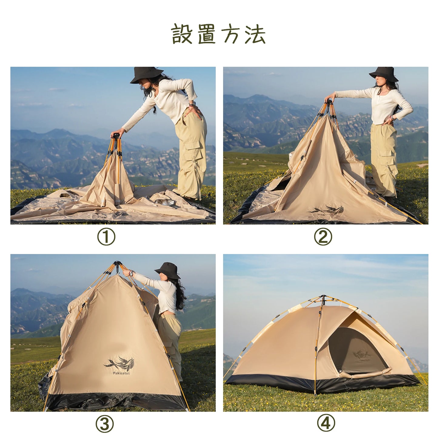2-4 Person Camping Windproof Tents, Easy To Set Up, lightweight ,,Suitable For Family Travel, Outdoor Camping