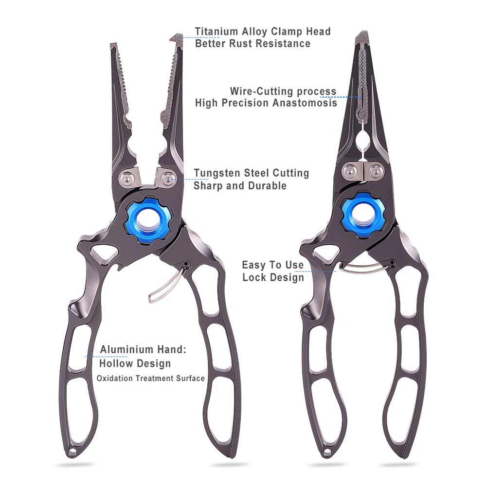 Fishing Pliers Wire Cutter Aluminum Alloy Outdoor fishing.