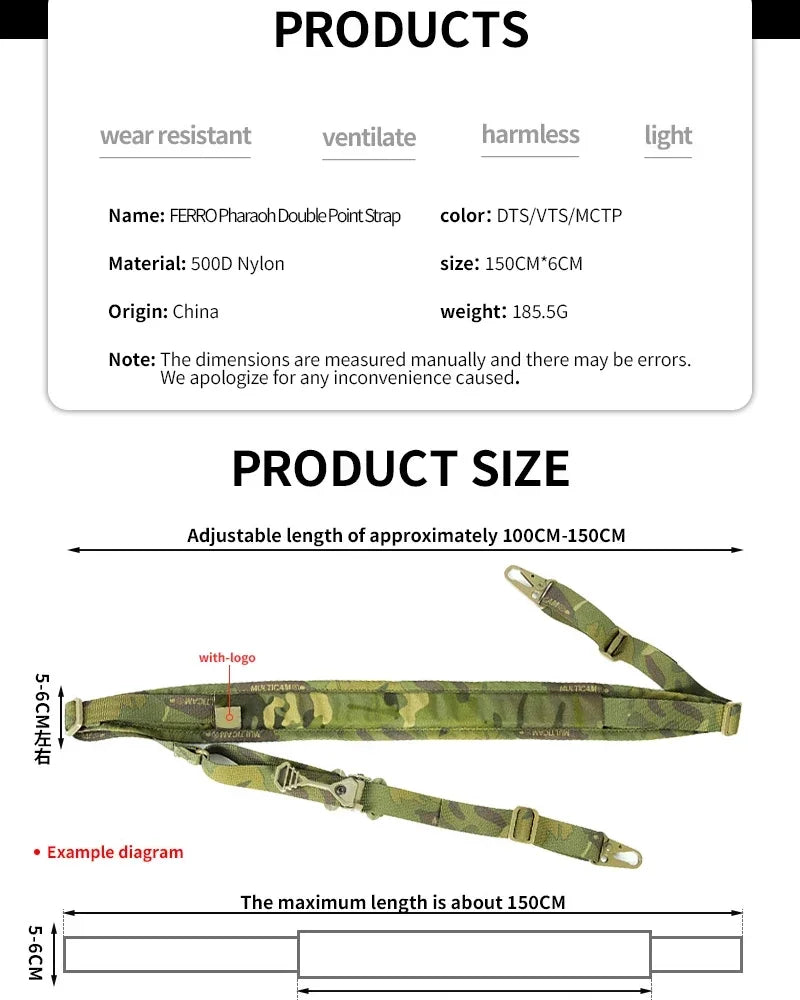 US Warehouse Tactical Nylon Rifle Sling Quick Adjustment 2 Point Padded