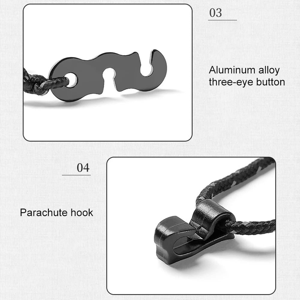 3 M Camping Stretch Clothesline With 12 Clips Hanging Laundry Drying Rope Portable