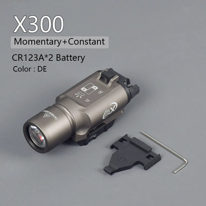 Tactical SureFire LOGO X300 Ultra XH35 X300UH-B Weapons Gun Light Lanterna Torch For Airsoft Pistol G17 G18 G19 G22 20mm Rail