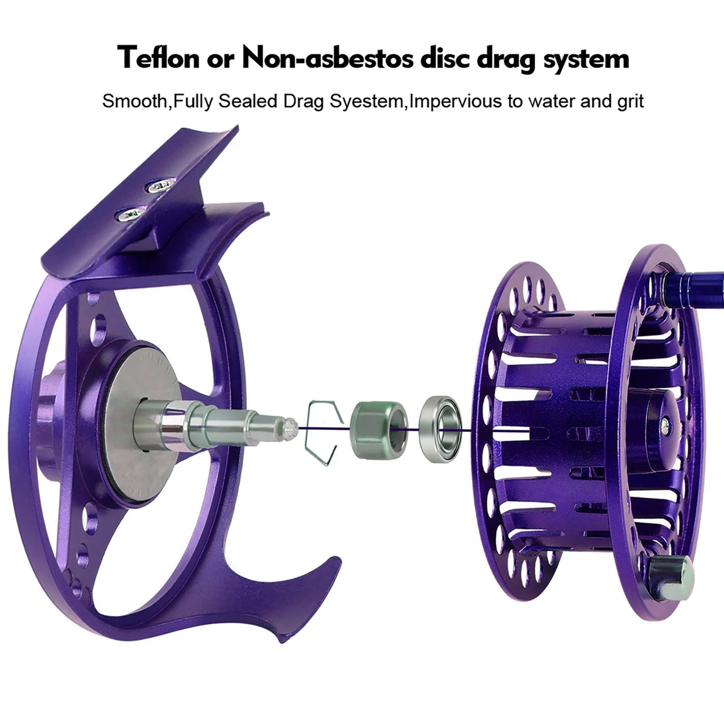 Fly Fishing Reel Aluminum Alloy 3/4 5/6 7/8 WT 2+1BB Interchangeable For Saltwater And Freshwater Fly Wheel Fishing