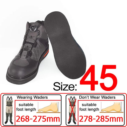 Fly Fishing Shoes, Fishing Waders Shoes, Felt Sole With Or Without Nails Fishing Boots, Self-lock Hunting Fishing Equipment
