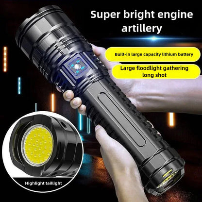 10000W Built-in Battery Flash Light Emergency Spotlights 9km 990000000LM 25000mah