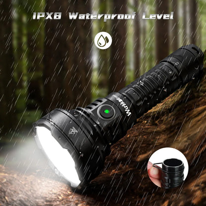 Wurkkos TD01C 21700 Rechargeable Tactical Flashlight LED USB-C 1800Lm Torch Buck Driver Throw 1000M IPX8 Waterproof Tail Switch