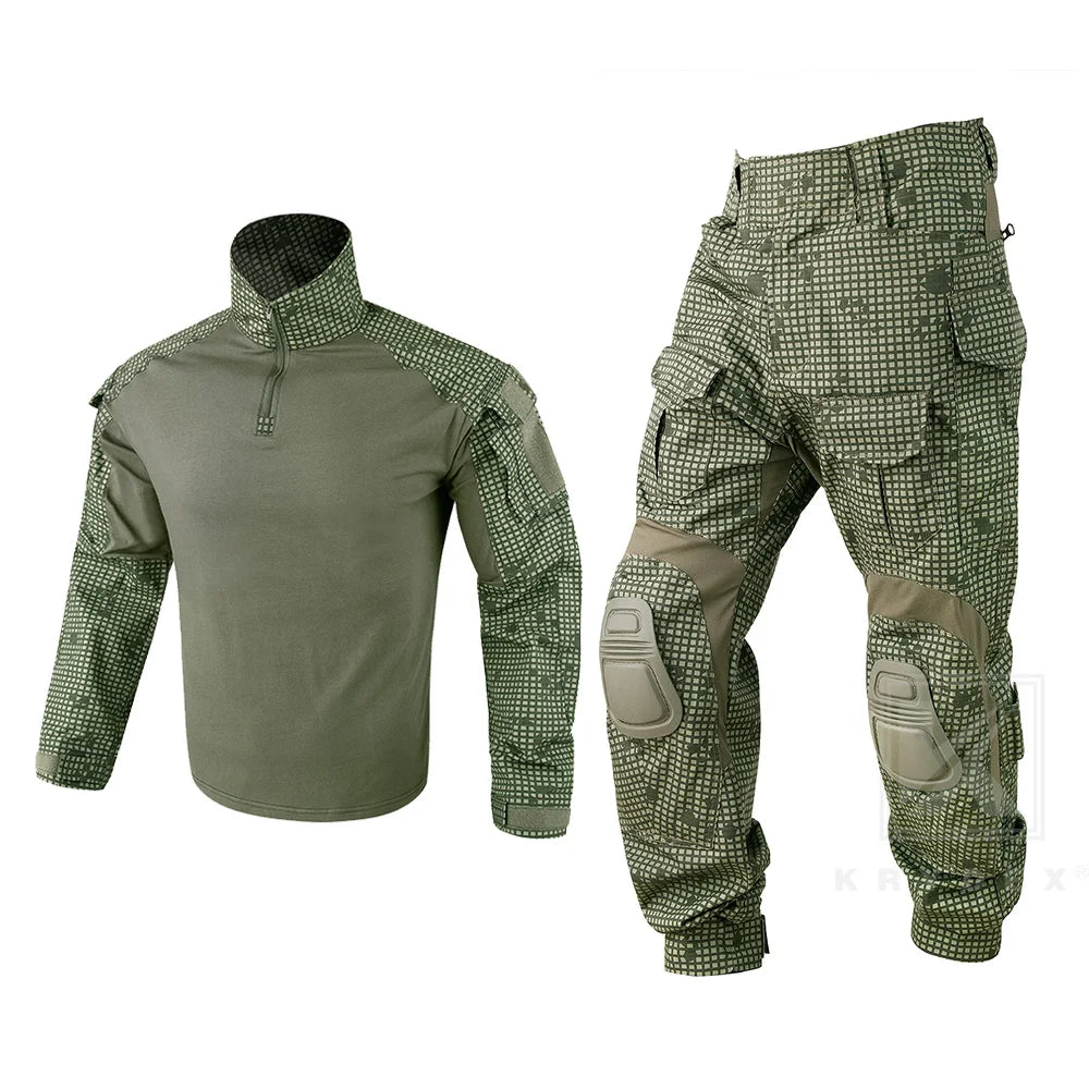 KRYDEX Tactical Combat G3 Uniform Set Outdoor Hunting Gen3 Camouflage Shirt & Pants