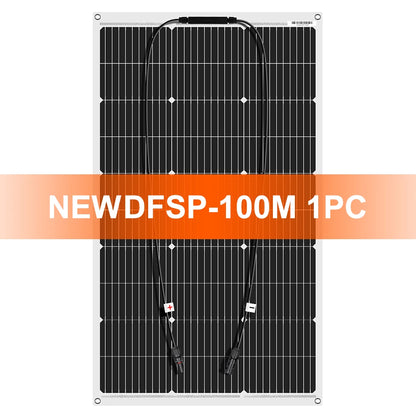 Dokio 18V 100W Flexible Monocrystalline Silicon Solar Panel Rechargeable 12V Battery Waterproof Solar Panel