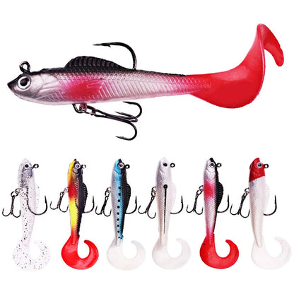 6PCS Wobblers Artificial Baits Fishing Tackle Soft Silicone Bait  Swimbait2027