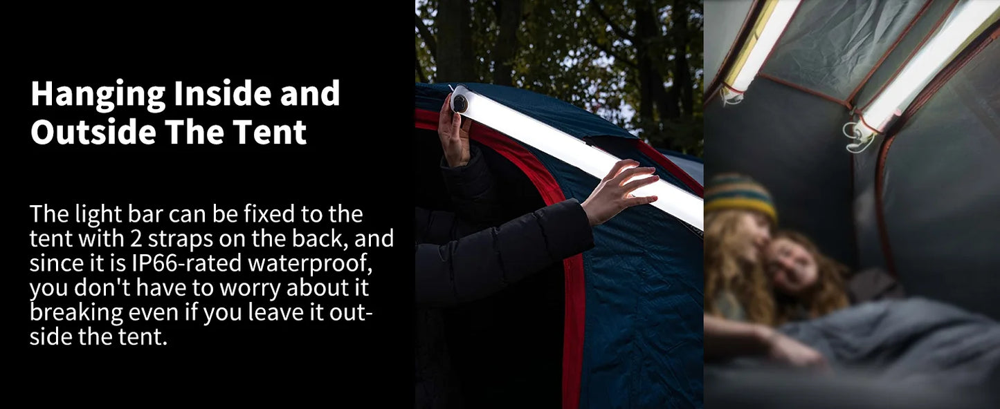 SELORSS Solar Camping Lantern 2000mAh Folding  Waterproof 3 Warm Light for Hiking Camping Fish USB-Type C