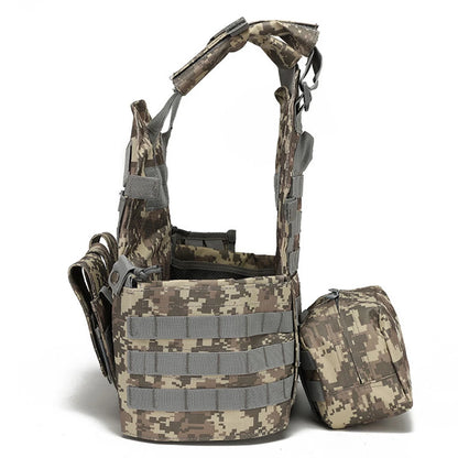 Nylon Tactical Vest Body Armor Hunting Carrier Airsoft Accessories CS Combat MOLLE Camo Military Army Vest for Outdoor Hunting