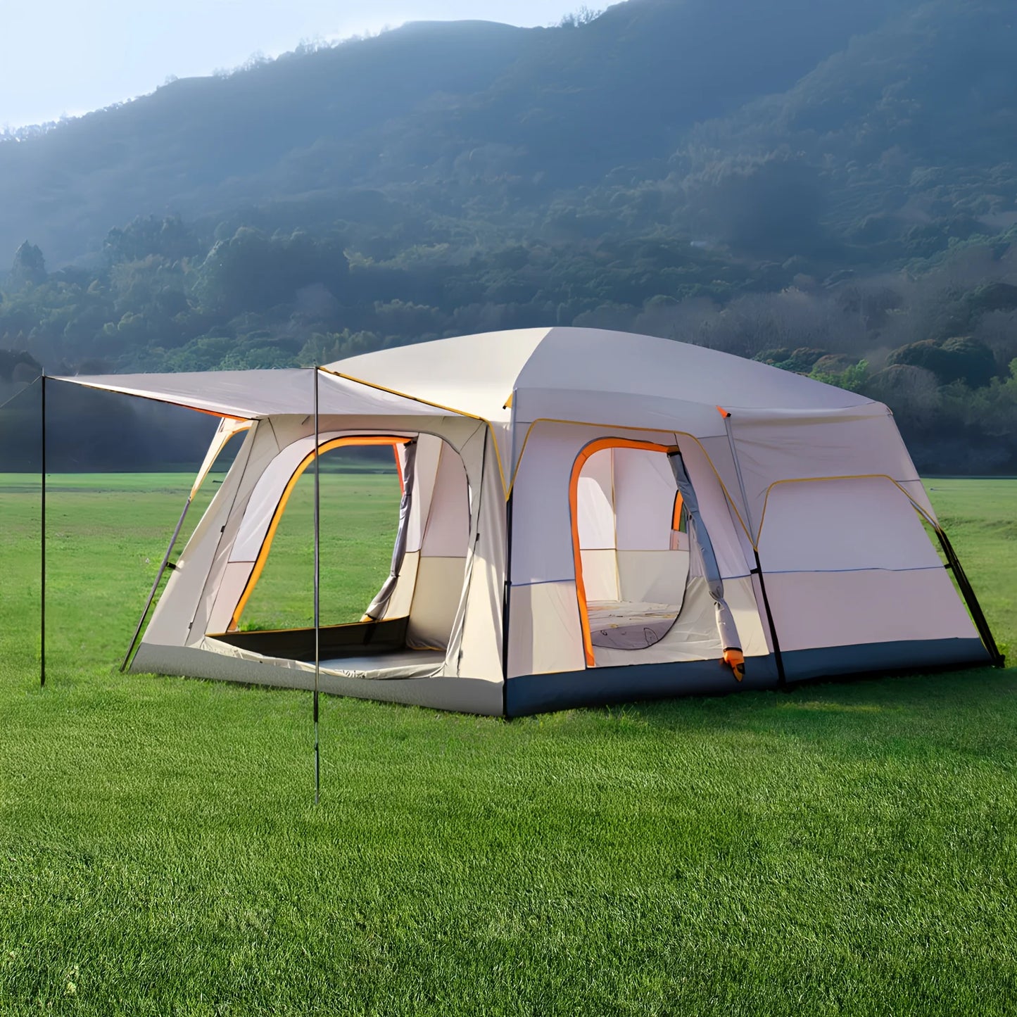 3-6 Person Camp Tent, Sunscreen, Anti-mosquito, Portable Tent,