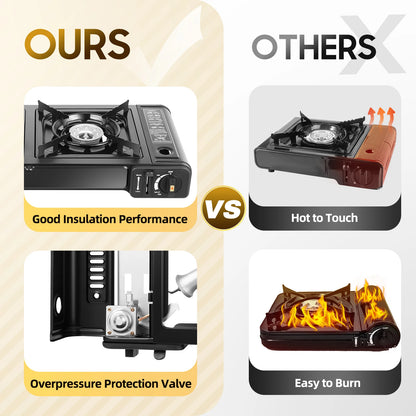 Double Head Barbecue Gas stove with Baking Tray   Outdoor