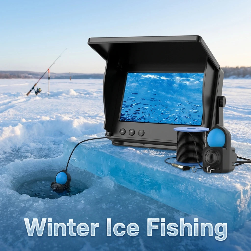 Fish Finder IP68 Waterproof Underwater Fishing Camera With Monitor Portable With Night Vision