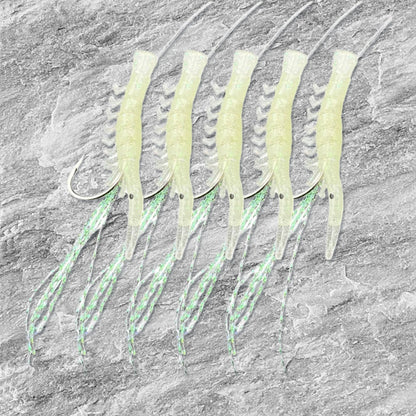 Luminous Shrimp Lure Set Shrimp Bait Hooks Shrimp Fishhooks Fishing Tackles for Sea Fishing