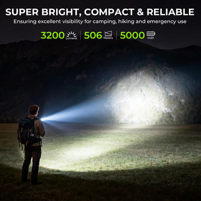 Wurkkos TS28 EDC Flashlight 3200 lm Rechargeable 21700 Battery 506m Beam
