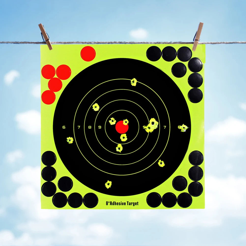 100-10PCS 8-inch Splatter Target High Visibility Adhesive Shooting Target Stickers Reactive
