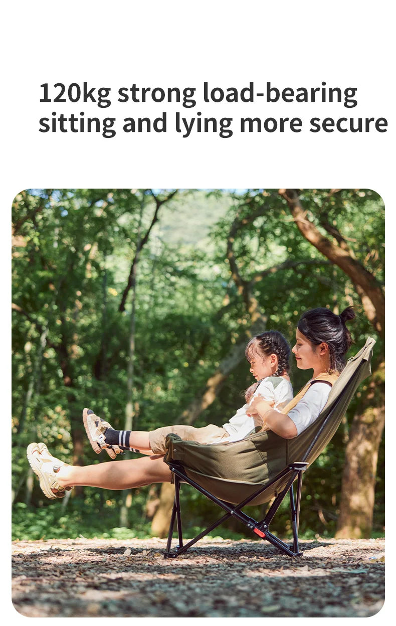 Naturehike Sea Star Recliner Outdoor Folding High Back Moon Chair 2-Position Adjustable Portable